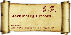 Sterbinszky Piroska névjegykártya